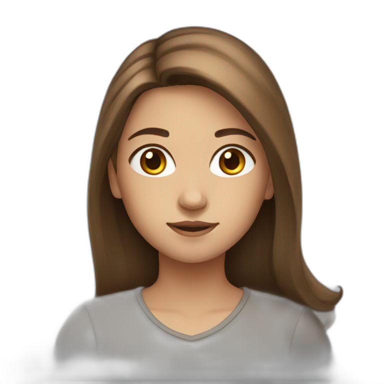 girl with long brown hair emoji