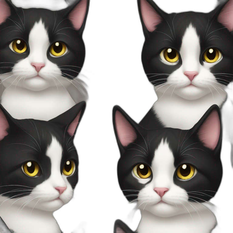 tuxedo cat in a tuxedo emoji