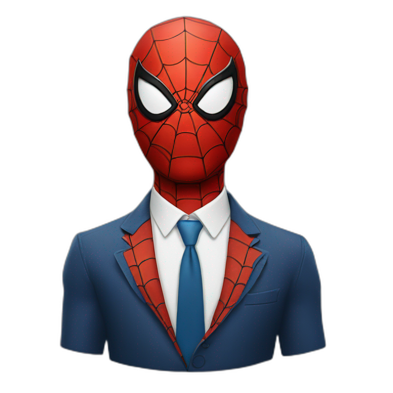 spider man wearing a suit emoji