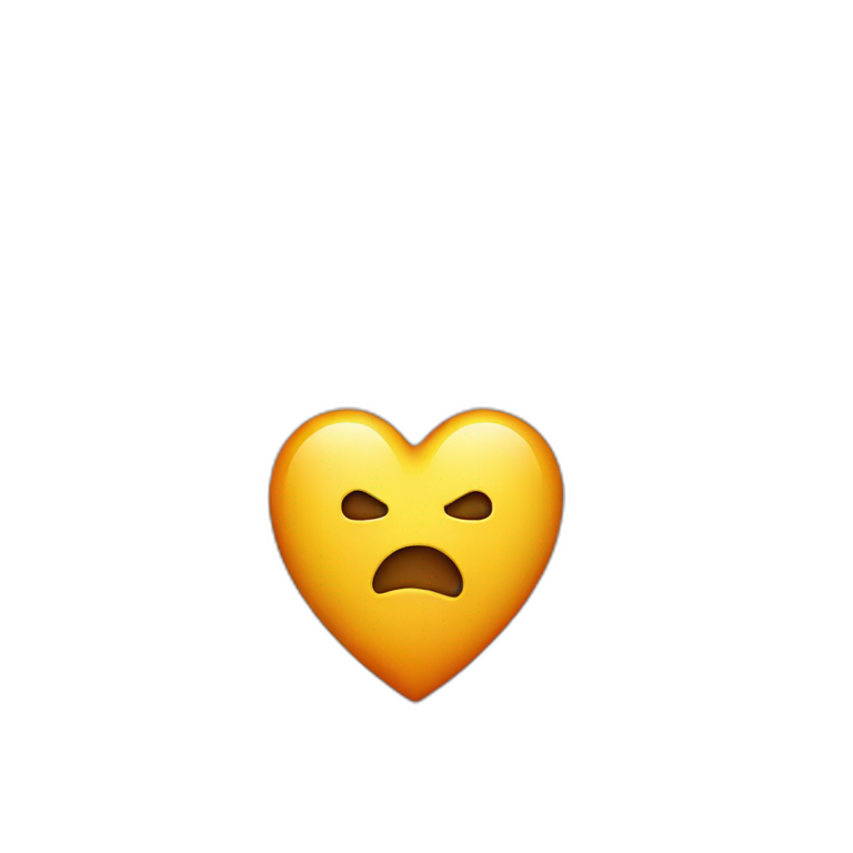 A heart that is smoking emoji