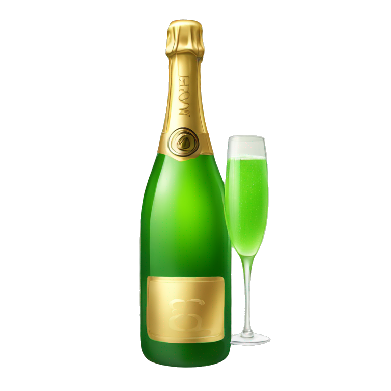 green champagne emoji