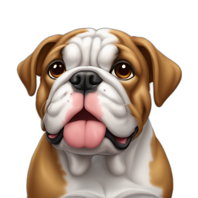 bulldog frances branco de boné vermelho emoji