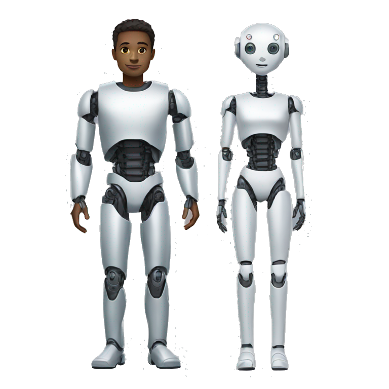 human and robot  emoji