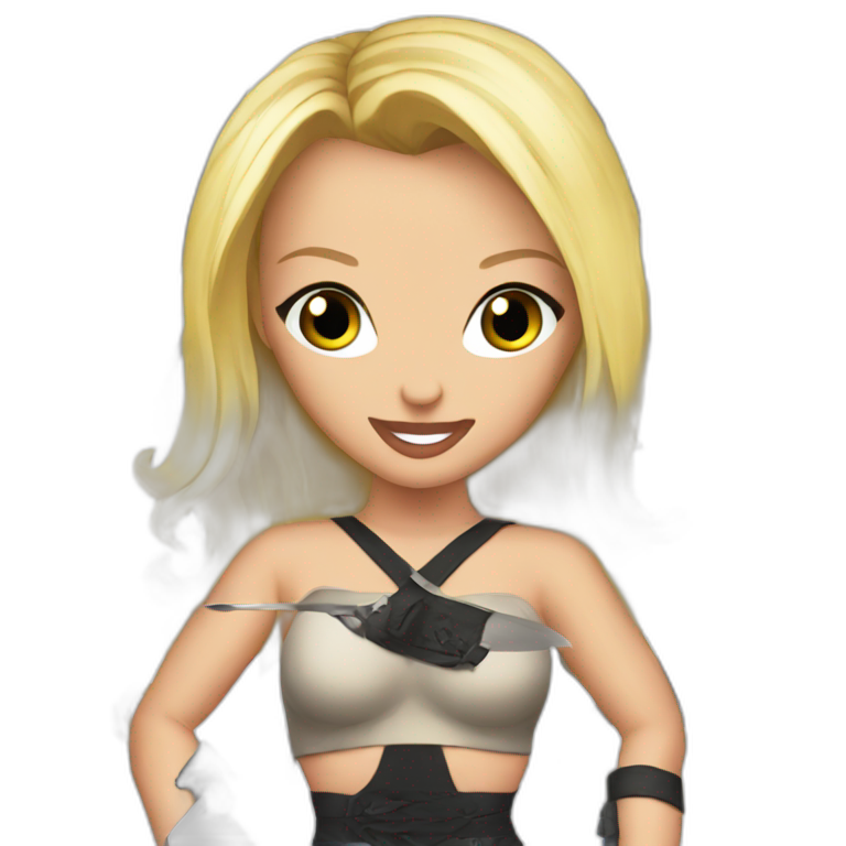 Britney spears with knives emoji