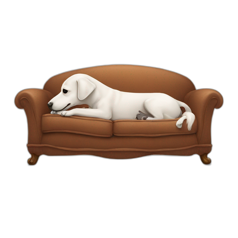 Dog humping couch emoji
