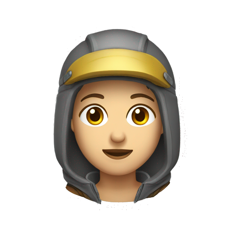 Calabera con casco de gerra y capucha emoji