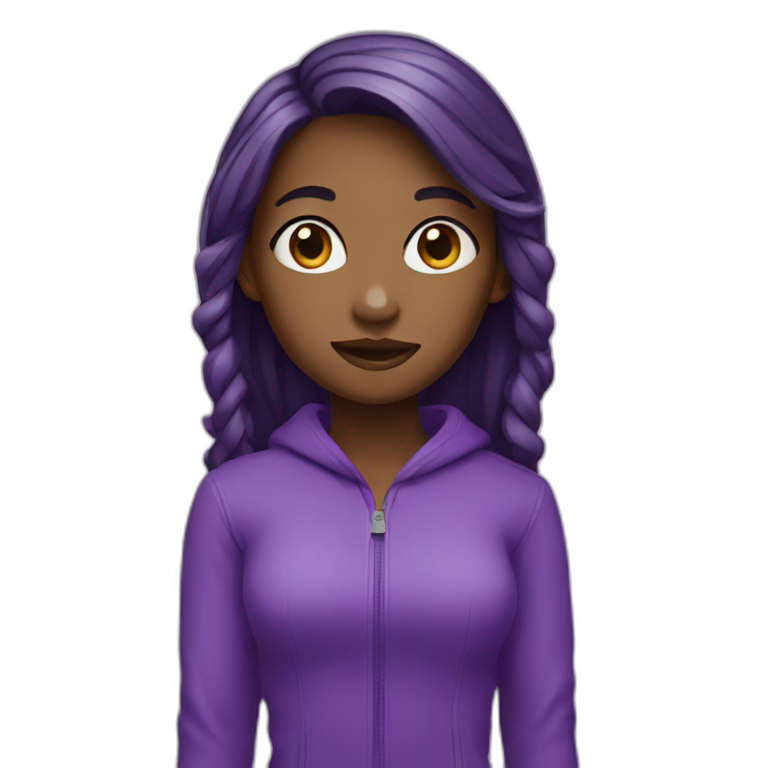 Purple girl emoji