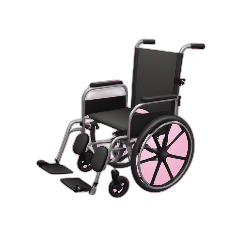 vector wheelchair emoji on pink background emoji
