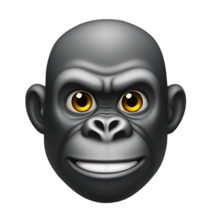 Gorila treinando emoji