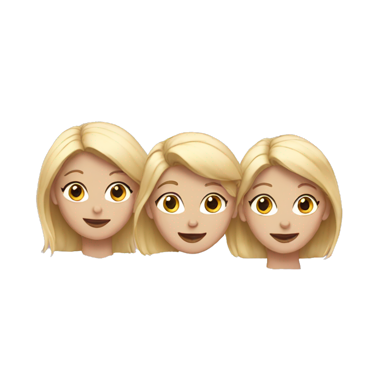three blonde girls emoji