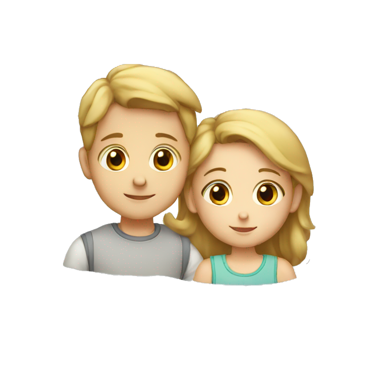 little boy with little girl emoji