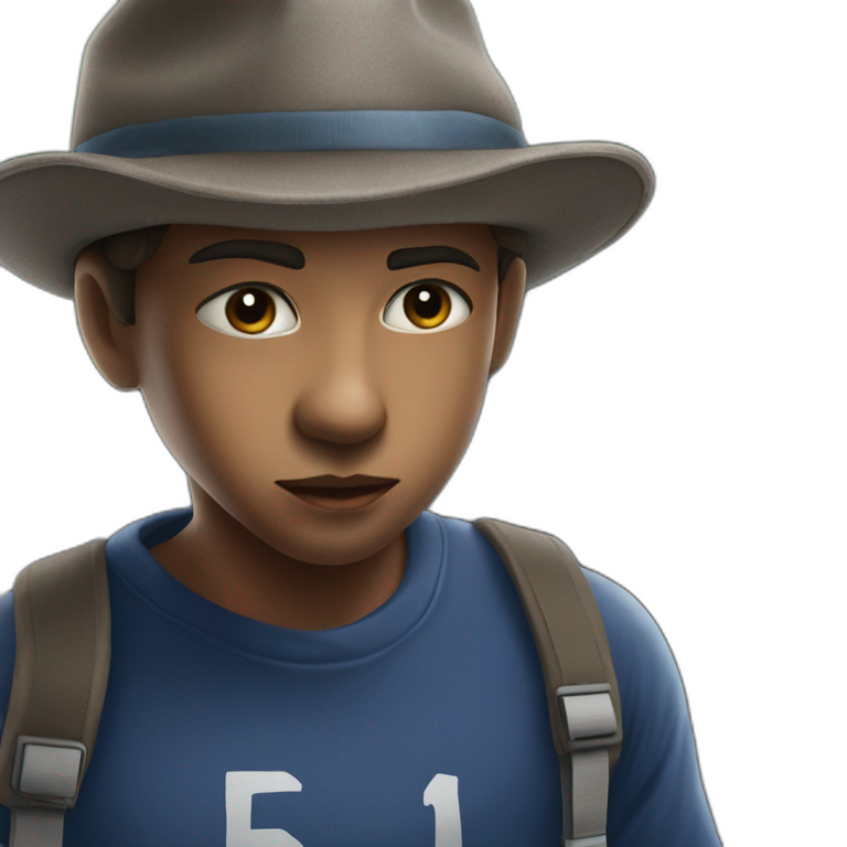mysterious boy in hat emoji