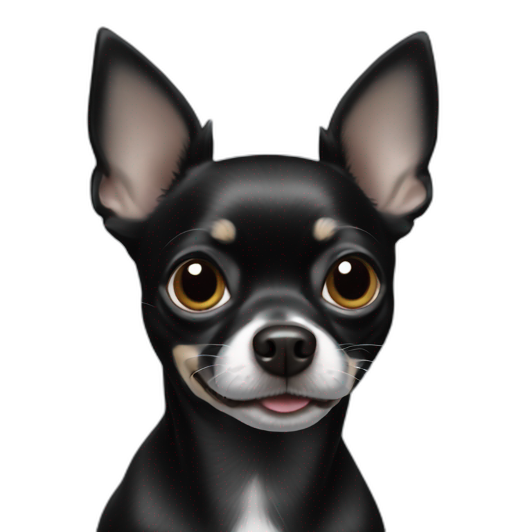 Black chihuahua  emoji