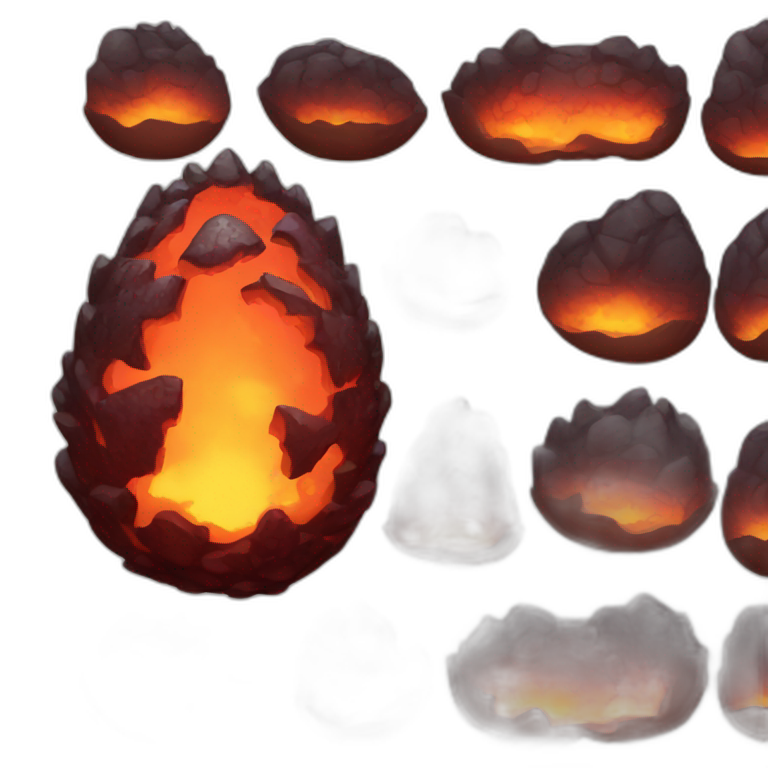 Dragon egg lava emoji