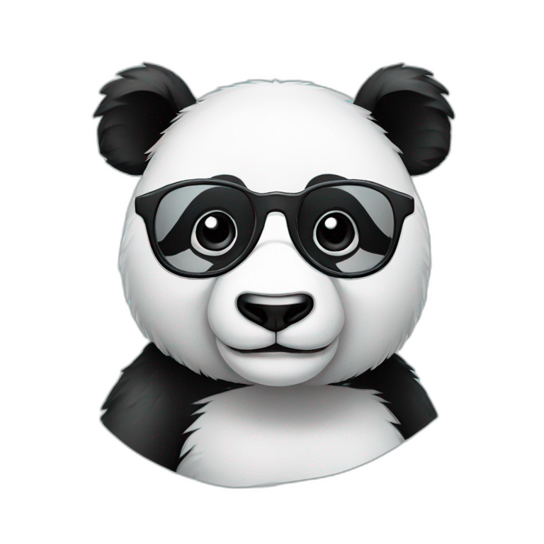 Panda avec lunettes emoji