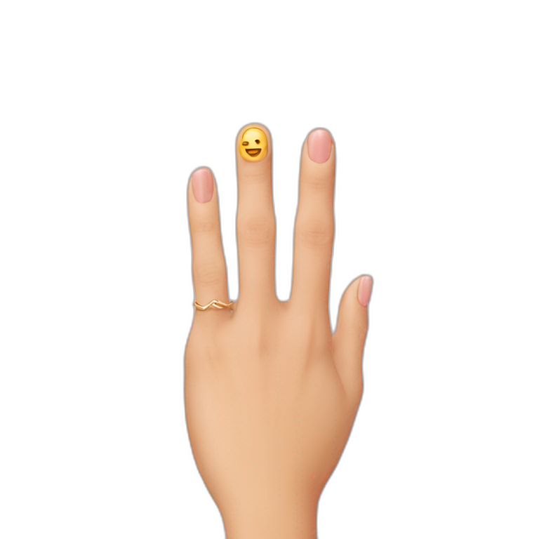 Ring finger and middle finger lifted emoji