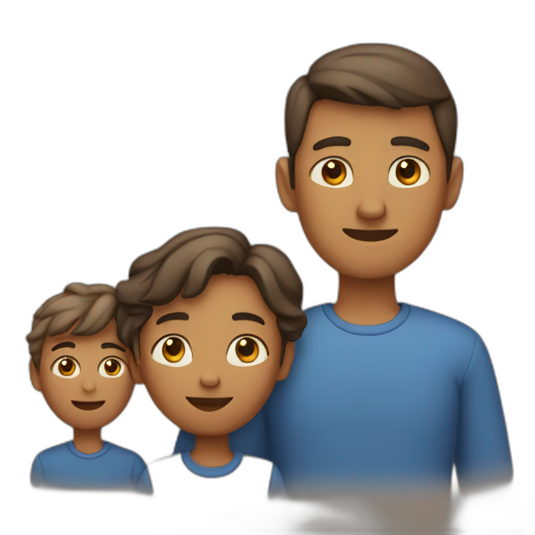 father, mother and two sons emoji