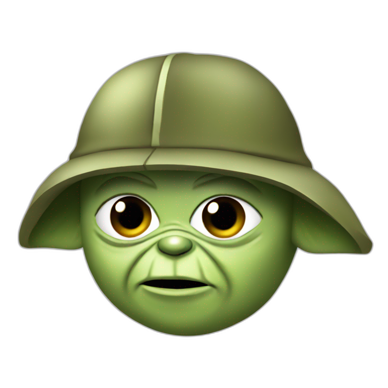 Yoda in cap military zsu emoji