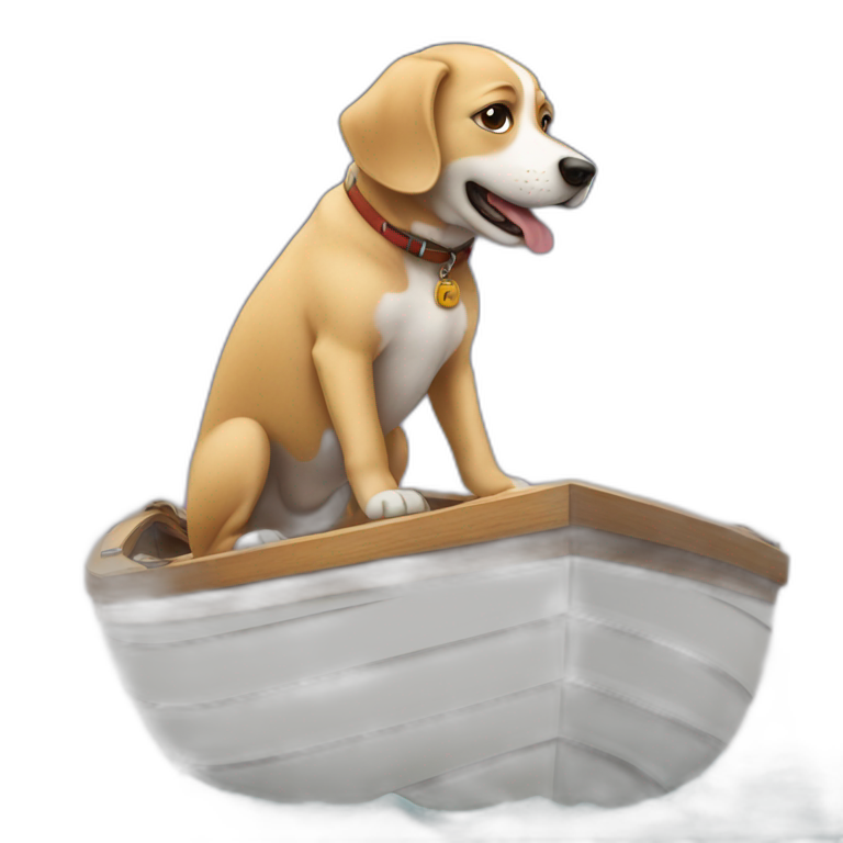 dog on boat emoji