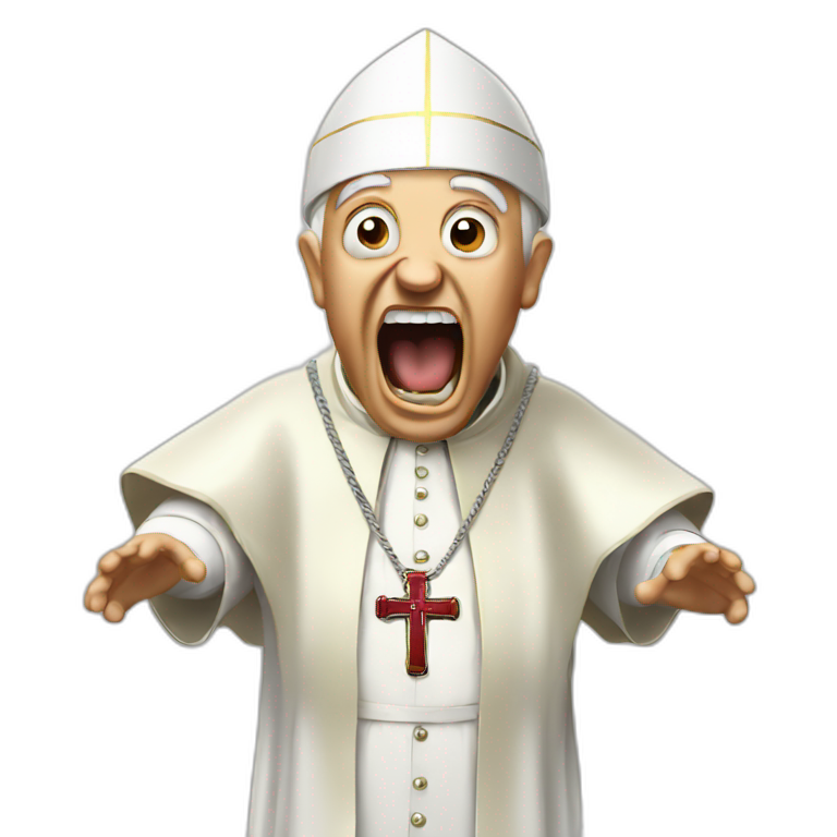 Screaming Pope emoji