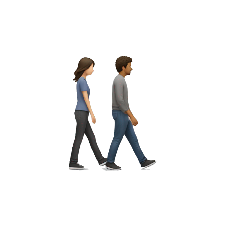one person walking away from another person emoji