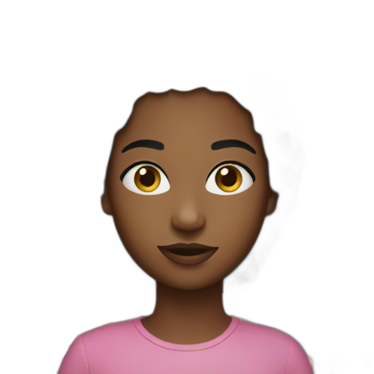 Black girl from tv screen emoji