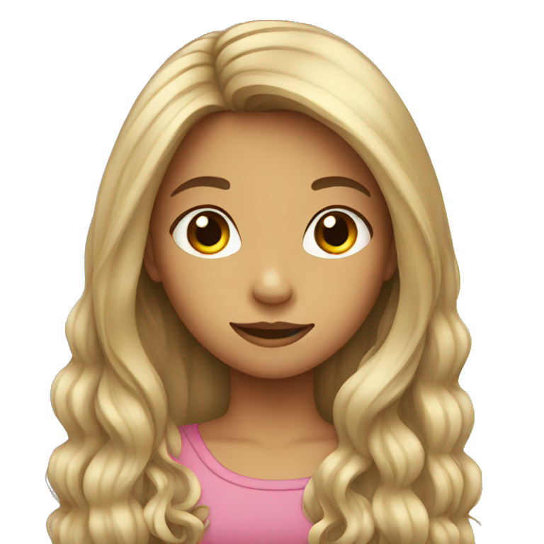 Girl with long hairs emoji
