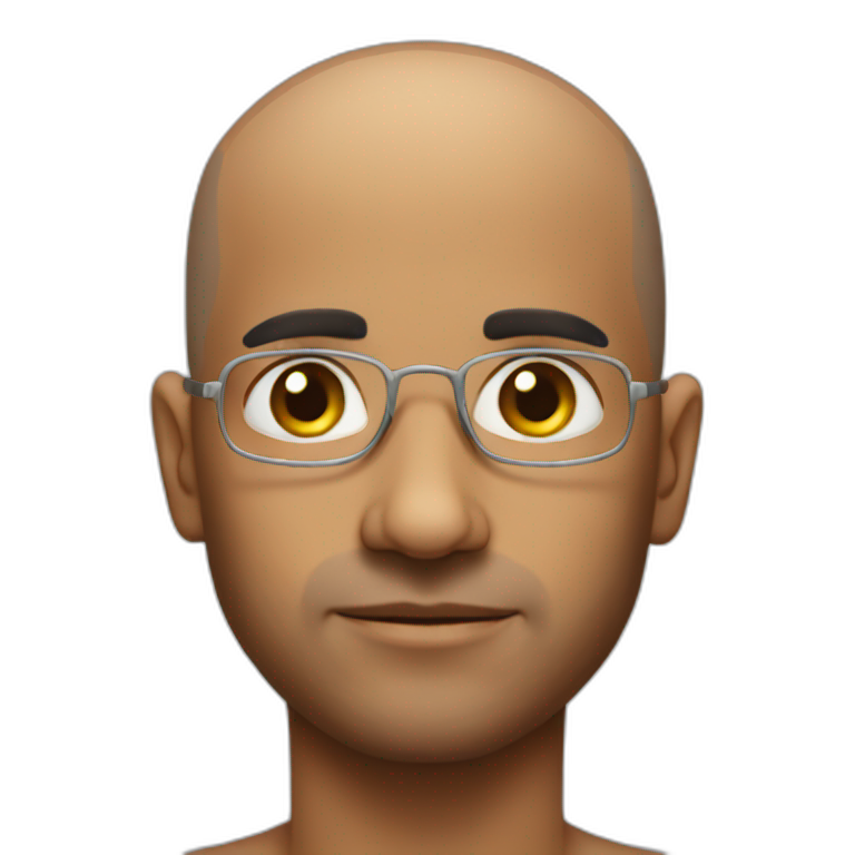 Almost bald Indian guy thin legs emoji