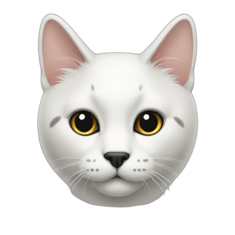 hachiware-cat-black-white-with-black-nose emoji