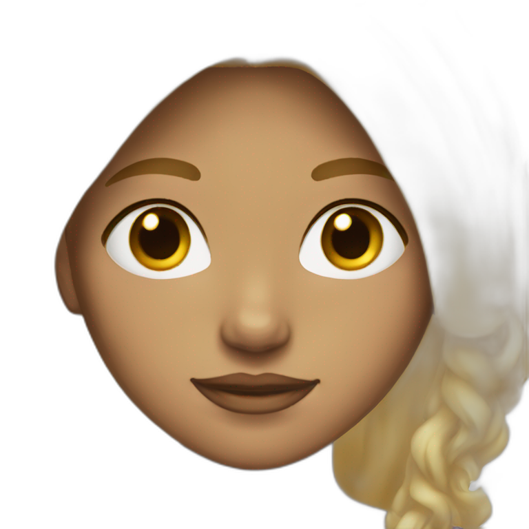 Blonde girl light-medium skin tone freckles  emoji