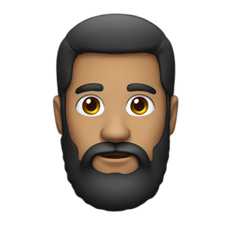 Man black beard emoji