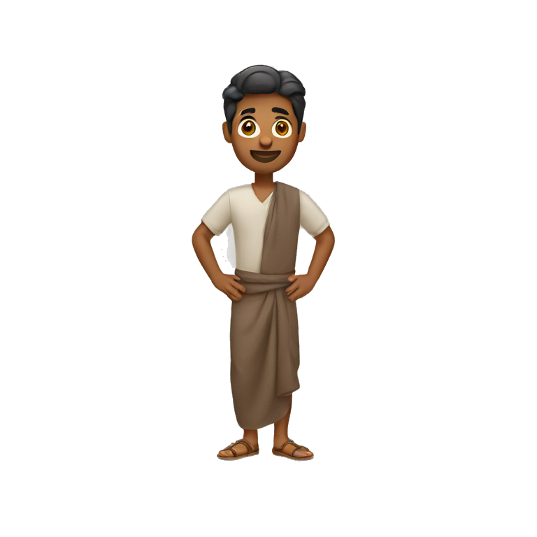 A brown man wearing a lungi emoji