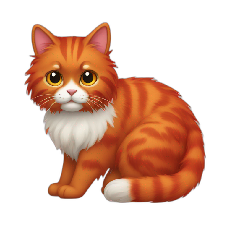 red furry cat emoji