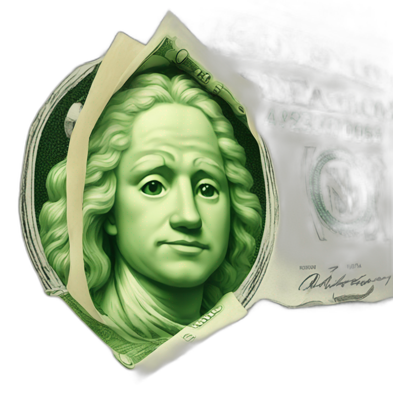 bitcoin on dollar bills emoji