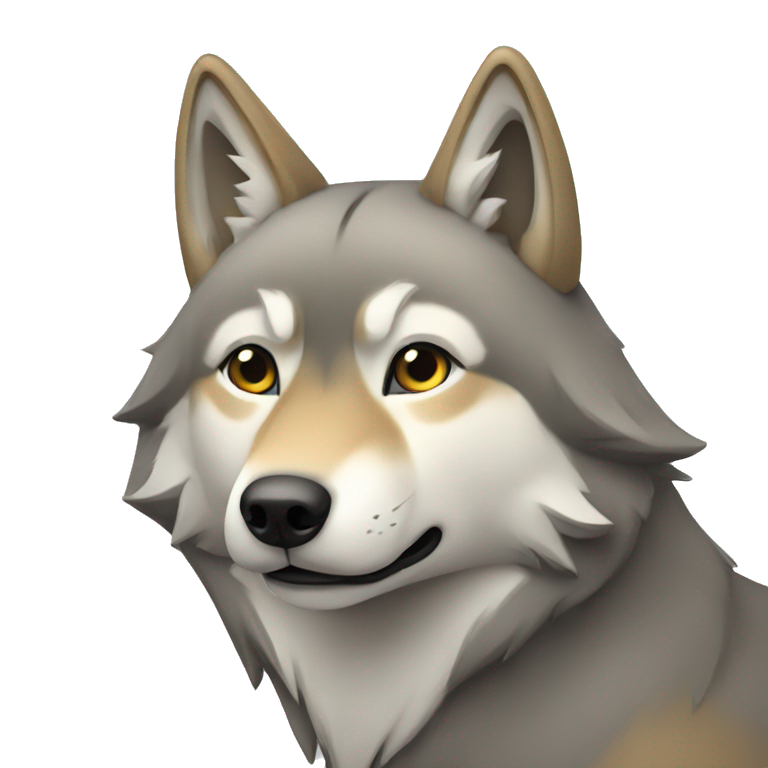Cute northeastern Wolf  emoji