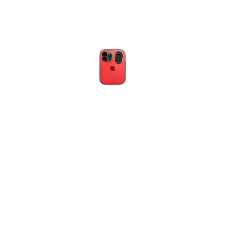 red iPhone 13 from the back emoji
