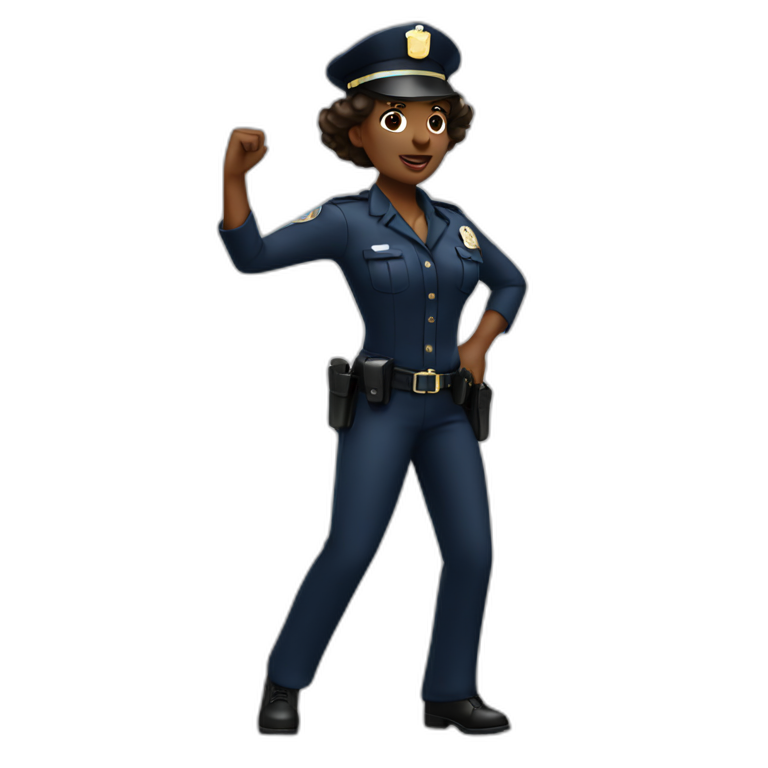 black policewoman dancing emoji