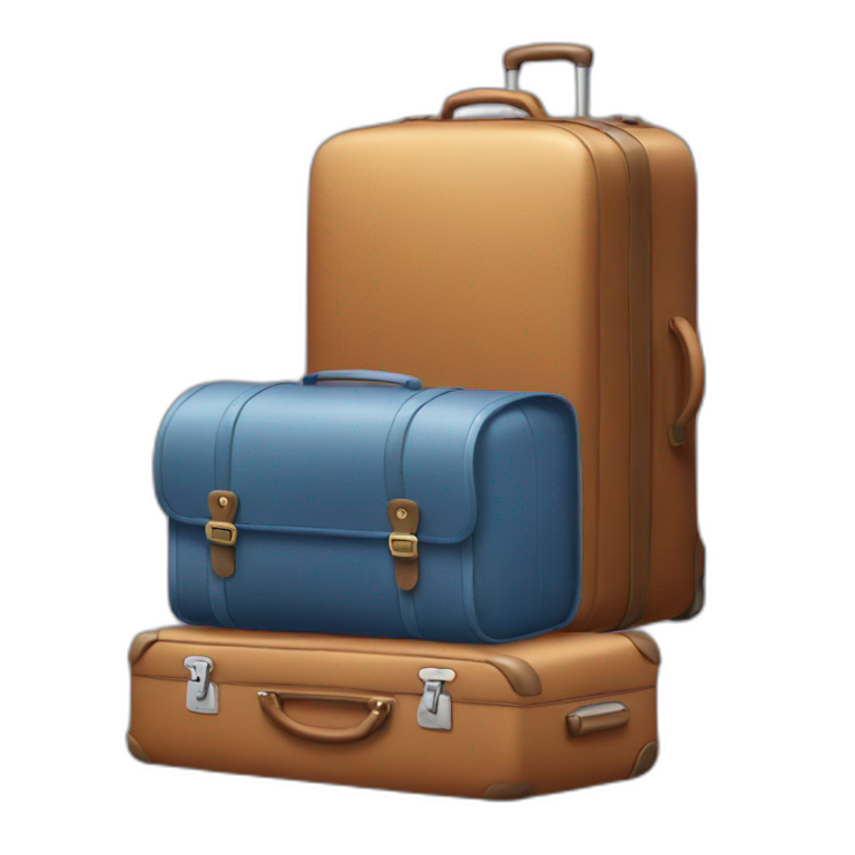 suitcase and backpack emoji
