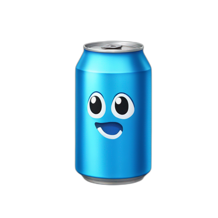 a blue soda can emoji