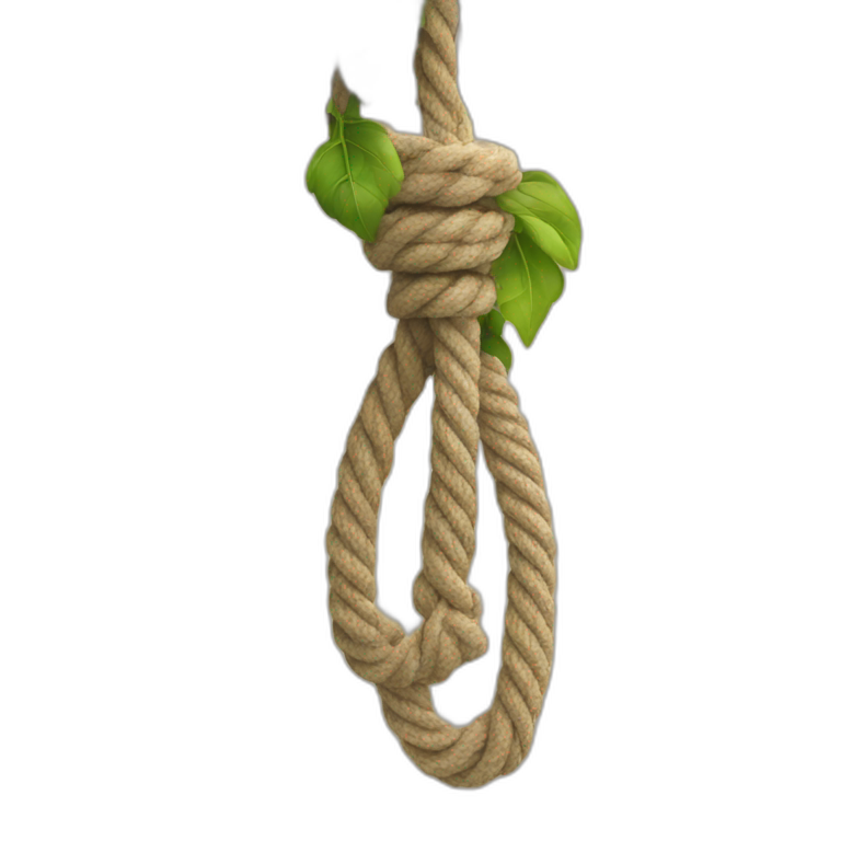 Rope hanging from tree emoji