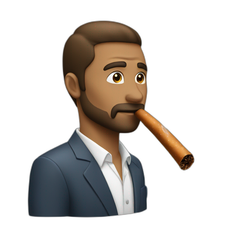Andrew Tâte fume un cigare emoji