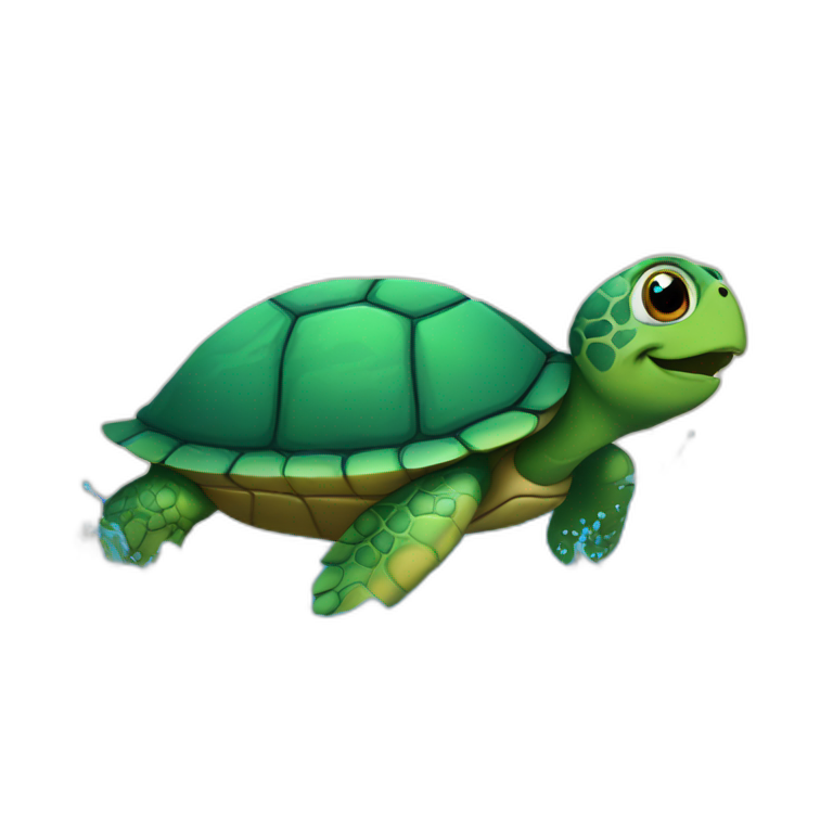 turtle in the water  emoji
