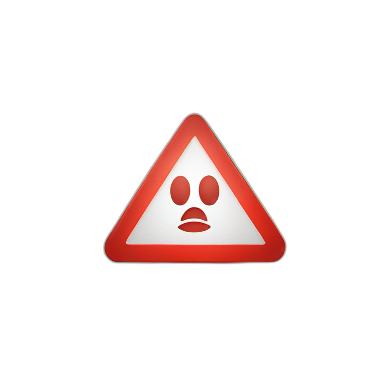 warning icon triangle red emoji