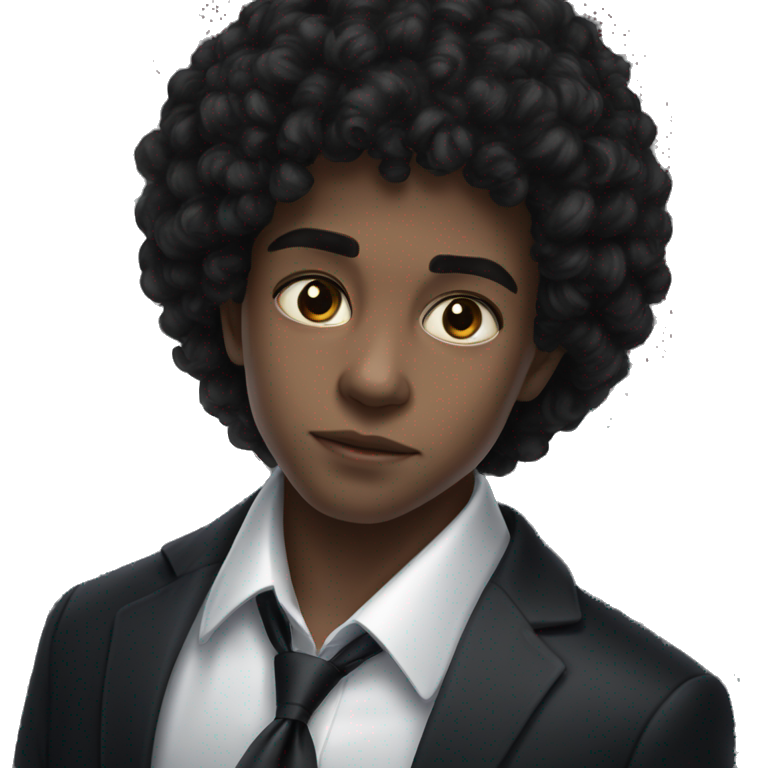 afro boy in formalwear emoji