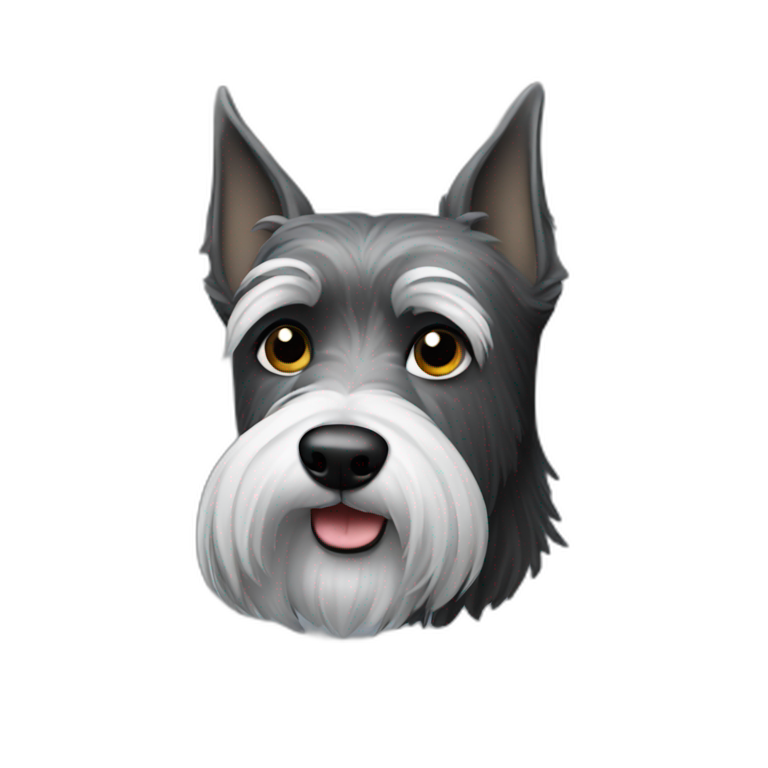 Grey and black Scottie dog emoji