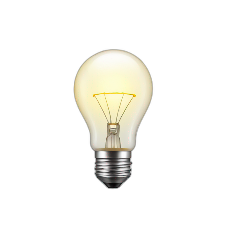 light bulb = man emoji