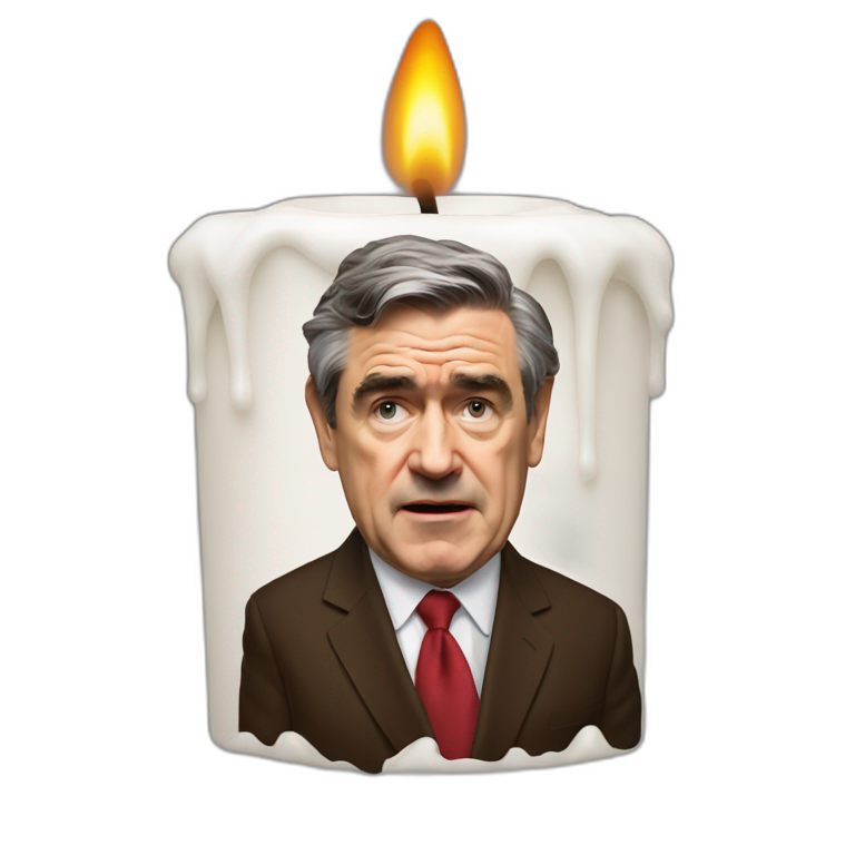 Gordon Brown candle melting emoji