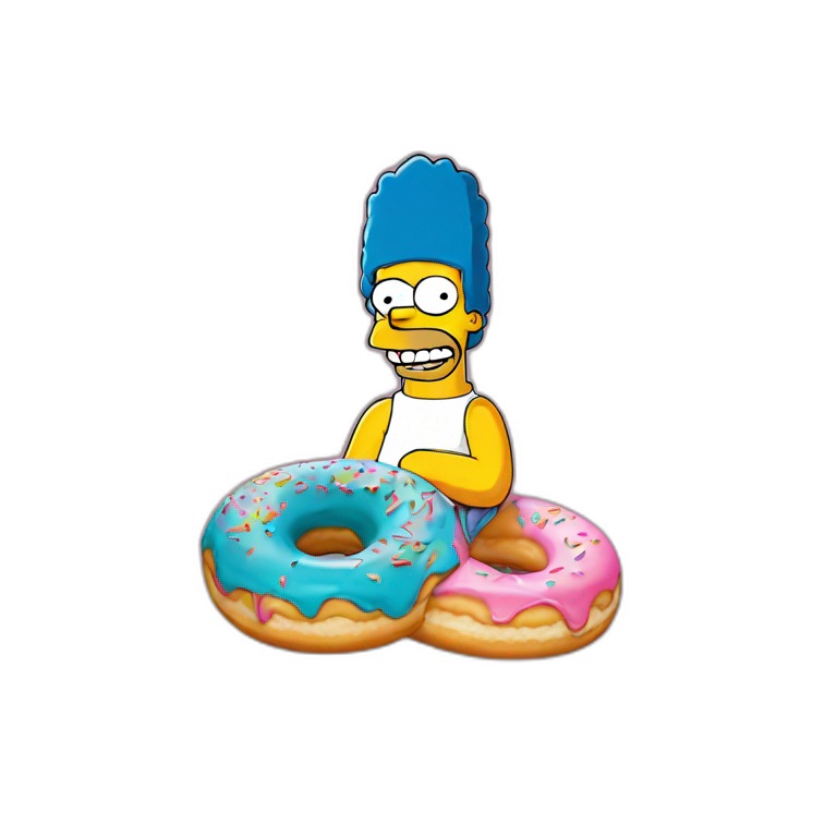 simpson with a donat emoji