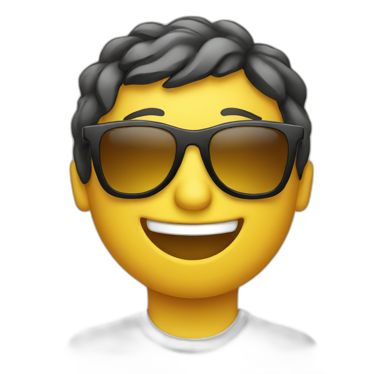 smiling face with sunglasses laptop emoji