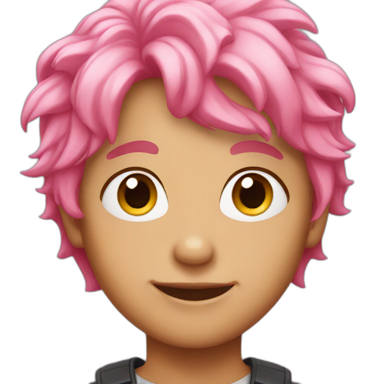 boy pink hair  emoji